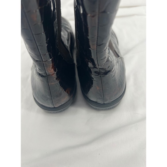 Sperry Top Sider Womens Boots Size 8M Brown Tortoise Shell Patent Leather Boots - Picture 8 of 9